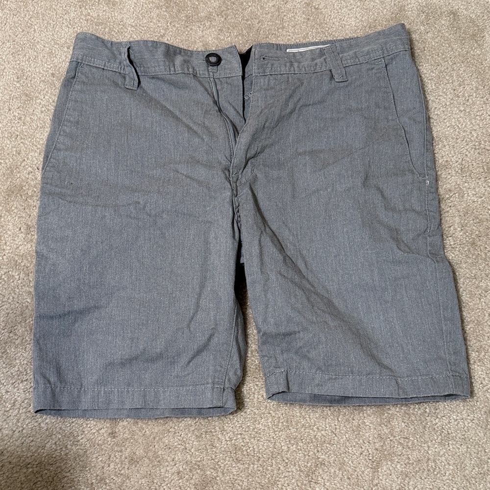 Volcom Men's Charcoal Flat Front Shorts